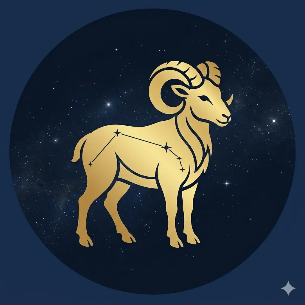 Aries zodiac constellation on a custom star map from starmaps.uk guide