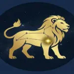 Leo zodiac constellation with Regulus star on a personalized map