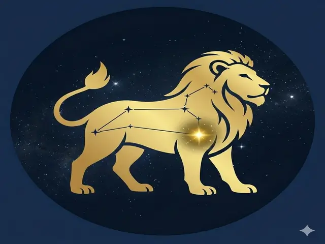 Leo zodiac star map .Constellation with Regulus star on a personalized map